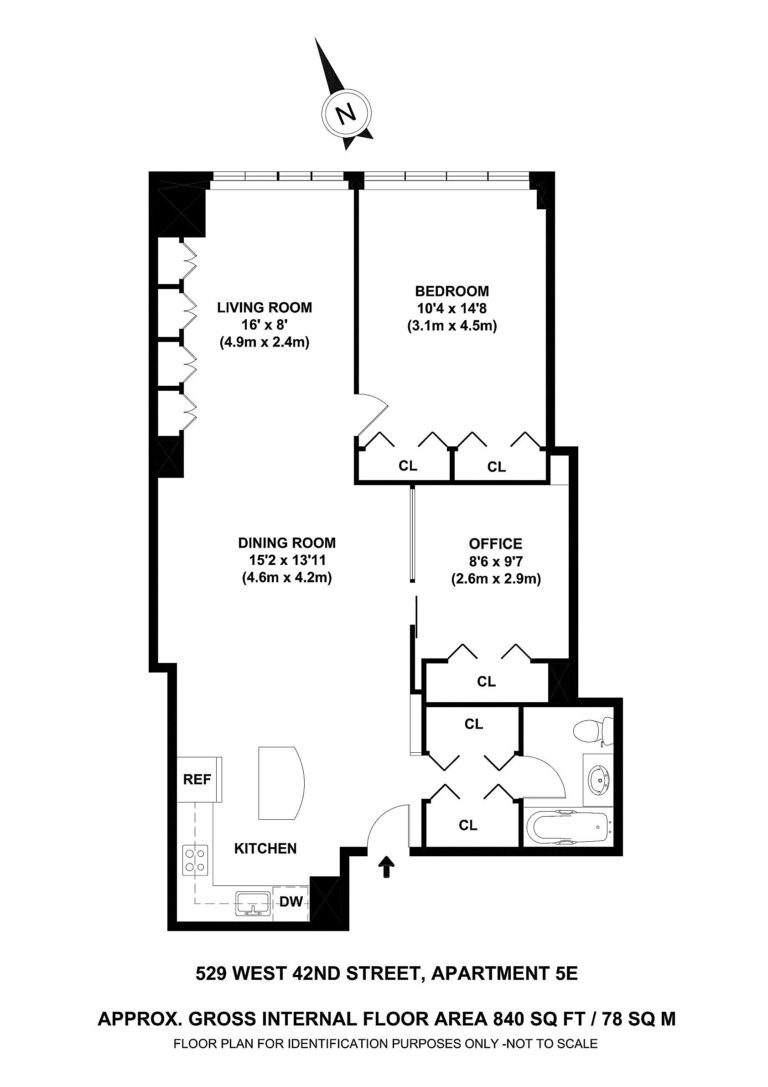 529 West 42nd Street 5E Floor Plan